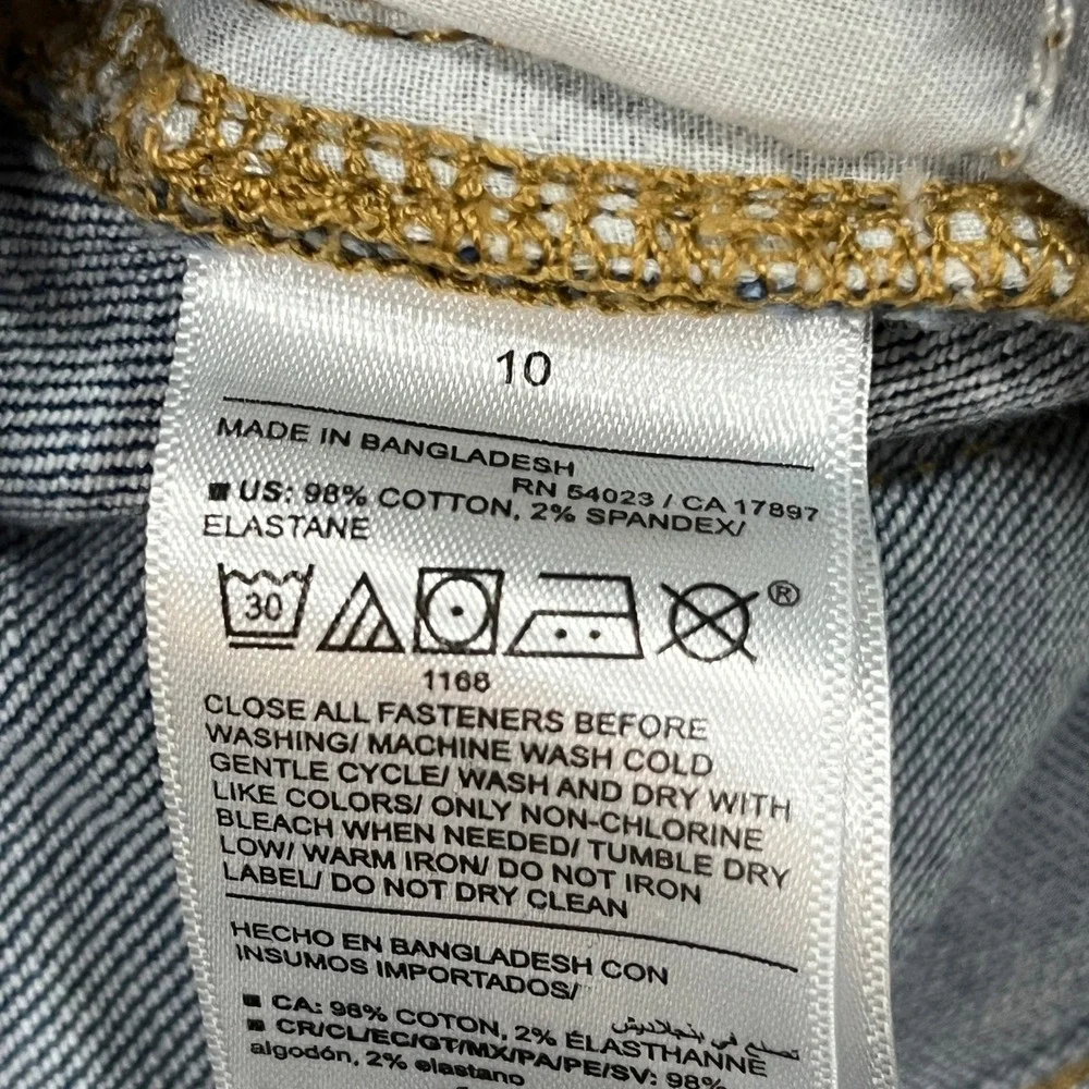 Old Navy Jeans Boys 10 Blue 360 Slim Built-In Tough Distressed Ripped 616944-05